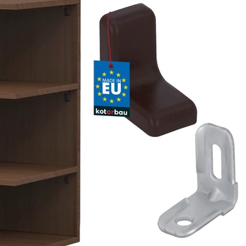 Komandorek kątownik meblowy z zaślepką wenge