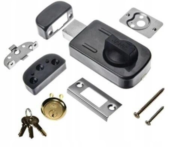 Zamek nawierzchniowy garażowy do drzwi bramy grafit