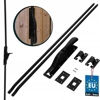 Zasuwa garażowa baskwil do bram drzwi furtek czarna 350 cm