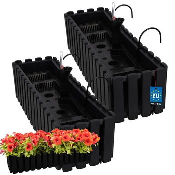 Doniczka balkonowa balkonowa antracyt 600 MM Zestaw 2 SZT