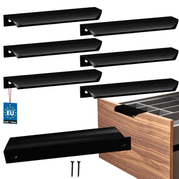 Uchwyt meblowy aluminium czarny mat 128/148 mm zestaw 6 szt