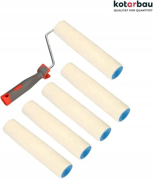 Zestaw zapas 5x wałek malarski welur uchwyt 250mm