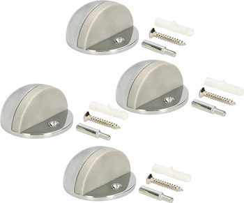 Odbojnik przykręcany odbój do drzwi stoper 45 mm - 4 szt. - Kolor chrom