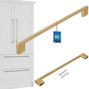 Uchwyt meblowy kuchenny klasyczny nowoczesny długi złoty mat 256 mm