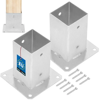 Podstawa słupa przykręcana 80x80 mm zestaw 2 szt.