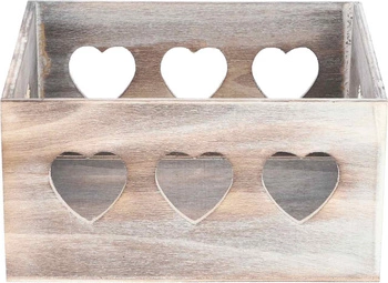Pudełko serce 20 skrzynka drewno ozdoba pojemnik