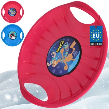 Sanki do zjeżdżania po śniegu różowy niebieski 60 cm zestaw 2 szt.