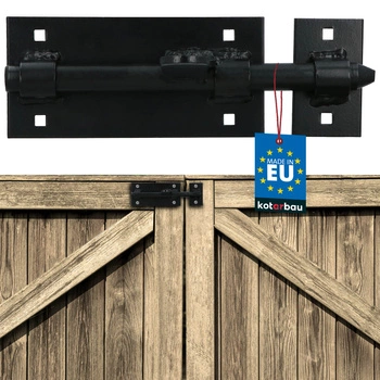 Zasuwa uniwersalna do drzwi furtki bramki stalowa czarna 150 mm