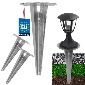 Podstawa do lamp ogrodowych wbijana do ziemi kotwa 150 mm zestaw 2 szt.