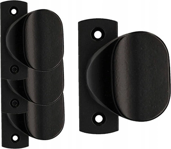 Pochwyt drzwiowy zestaw 65 drzwi furtki bramki - 4 szt. - Kolor czarny