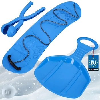 Zestaw do zabawy na śniegu snowboard jabłuszko automat do śnieżek niebieski