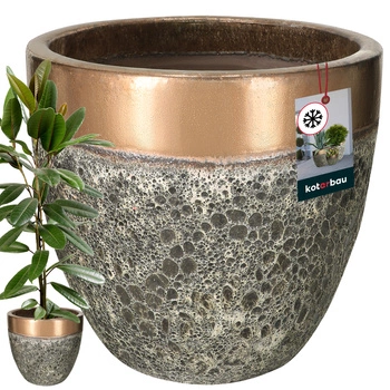 Doniczka złota mrozoodporna z odpływem wody ⌀ 46 cm