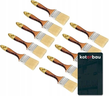 Zestaw pędzle malarskie płaskie uniwersalne 2" 50mm 10szt