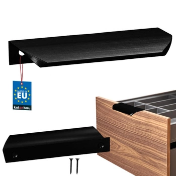 Uchwyt meblowy aluminium czarny mat 96/116 mm