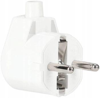 Wtyczka kątowa rozbieralna uziemienie wtyk 16a - Kolor biały