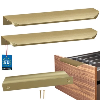 Uchwyt meblowy aluminium złoty mat 160/180 mm zestaw 2 szt