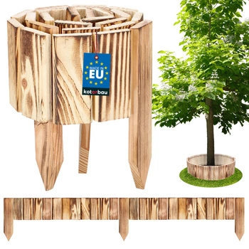 Obrzeże palisada płotek drewniany opalany 10x110cm