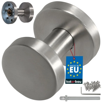 Gałka do drzwi bram furtek ze stali nierdzewnej stała srebrna