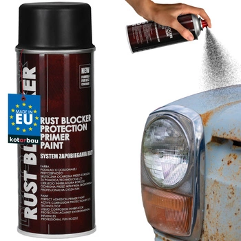 Lakier spray ochronny antykorozyjny na rdzę metalu czarny ral 9005 400 ml