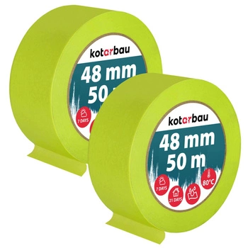 Taśma malarska papierowa neon 48 mm 50 m zestaw 2 szt.