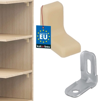 Komandorek kątownik meblowy z zaślepką klon