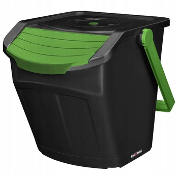 Kosz pojemnik do segregacji śmieci odpadów zielony 25l