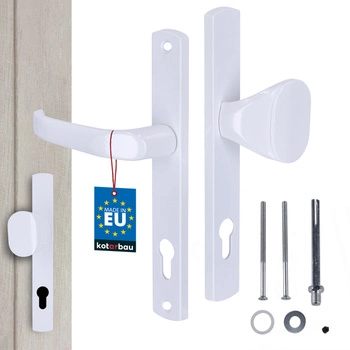 Klamko pochwyt na wkładkę do furtki bramy drzwi aluminium biały 90 mm