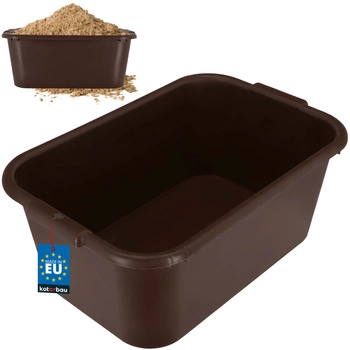 Kastra budowlana ogrodowa prostokątna na zaprawę brązowy 45 l