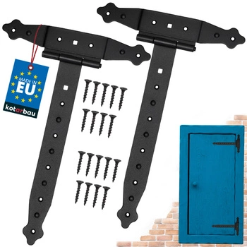 Zawias altanowy krzyżowy czarny 300 mm zestaw 2 szt.