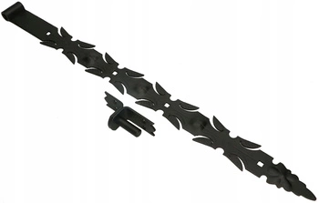 Zawias pasowy kuty ozdobny do drzwi 800 mm + zaczep