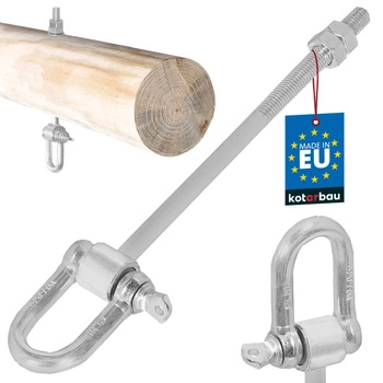 Hak mocowanie huśtawki hamaka z szeklą m12