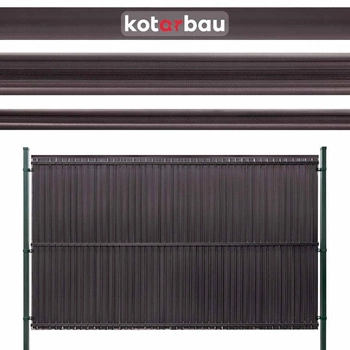 Osłona do paneli ogrodzeniowych z opaskami brązowa 152 cm