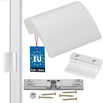 Zatrzask balkonowy pochwyt drzwi zamek palacza aluminiowy - Kolor srebrny adonowany