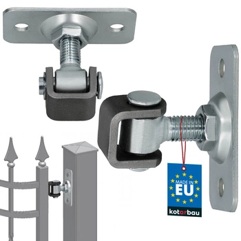 Zawias do bram furtek regulowany przykręcany m12