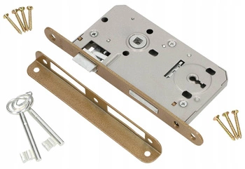 Zamek wpuszczany do drzwi 72x50 lewy/prawy klucz
