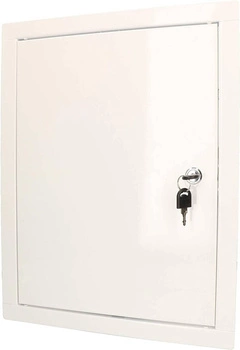 Drzwiczki rewizyjne stalowe z kluczami białe 40x30 cm