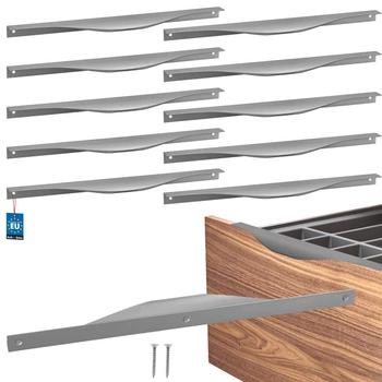 Uchwyt meblowy aluminium srebrny 320/340 mm zestaw 10 szt
