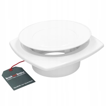 Anemostat wentylacyjny nawiewny biały 125 plastik