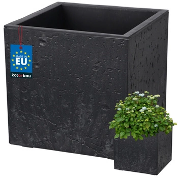 Donica kwadratowa beton industrialna antracyt 29 cm