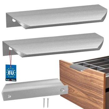 Uchwyt meblowy aluminium srebrny 96/116 mm zestaw 2 szt