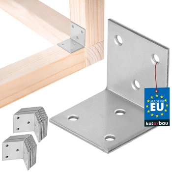 Kątownik ciesielski nierdzewny ocynkowany 40x40x40 mm zestaw 25 szt