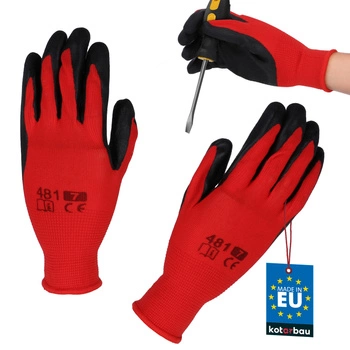 Rękawiczki robocze dragon antypoślizgowe powlekane lateksem rozmiar 7