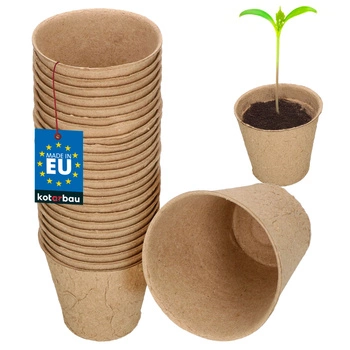 Doniczki torfowe 8 cm rozsady sadzonki bio - 24 szt.