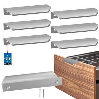 Uchwyt meblowy aluminium srebrny 96/116 mm zestaw 6 szt