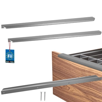 Uchwyt meblowy aluminium srebrny 480/500 mm zestaw 2 szt