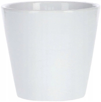 Doniczka osłonka ceramiczna na kwiaty 9 cm biała