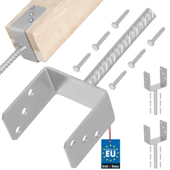 Podstawa słupa z prętem do wmurowania 120 mm zestaw 2 szt.