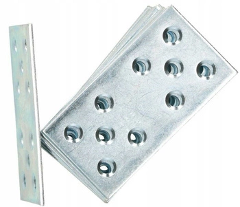 Płytka perforowana łącznik płaski ocynk 76x40 mm - 10 szt.