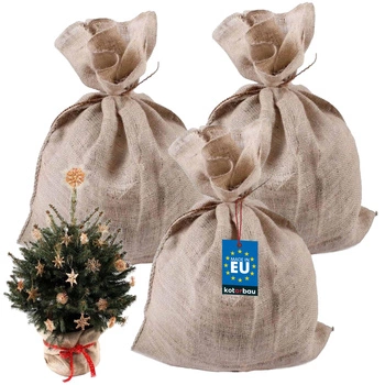 Worek jutowy naturalny przechowywanie choinka - 6 szt.