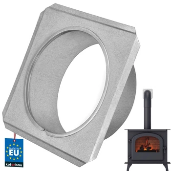 Rozeta maskownica do rur kominowa dymna ø130 ocynk